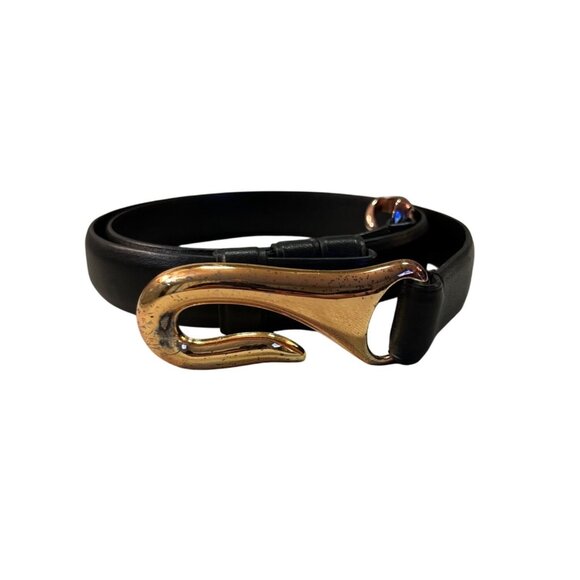 Chicos Belt Womens M/L Used Black Leather - Picture 1 of 16